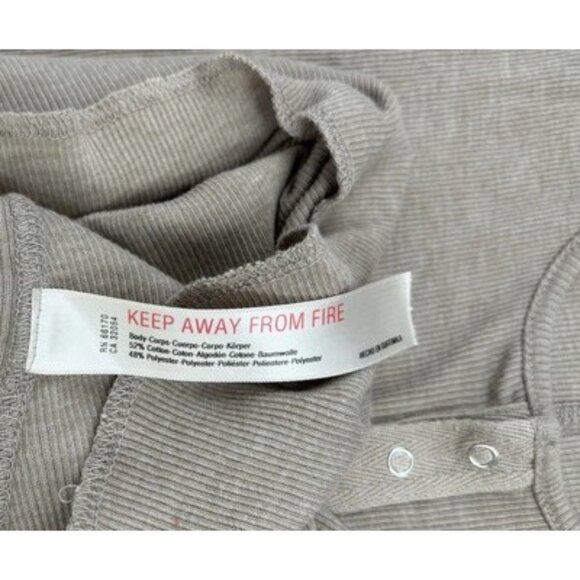 Free People Intimately Ribbed Jersey Henley Tank With Snaps Taupe Womens Small - Picture 9 of 11